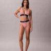 Bikini de cintura alta elástico em Microfiber com Monogram gráfico