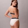 Bikini de cintura alta elástico em Microfiber com Monogram gráfico