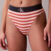 Bikini de cintura alta elástico em Microfiber com Monogram gráfico
