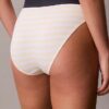 Bikini de cintura alta elástico em Microfiber com Monogram gráfico