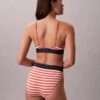 Bikini de cintura alta elástico em Microfiber com Monogram gráfico