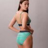Bikini de cintura alta elástico em Microfiber com Monogram gráfico