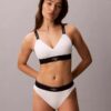 Bikini de cintura alta elástico em Microfiber com Monogram gráfico Bikini de cintura alta elástico em Microfiber com Monogram gráfico