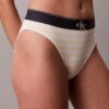 Bikini de cintura alta elástico em Microfiber com Monogram gráfico