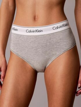 Bikini de cintura alta em algodão e Modal Icon