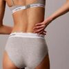 Bikini de cintura alta em algodão e Modal Icon