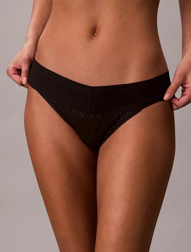 Bikini de renda com logótipo icónico Bikini de renda com logótipo icónico