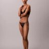 Bikini de renda floral preta CK Black Bikini de renda floral preta CK Black