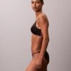 Bikini de renda floral preta CK Black Bikini de renda floral preta CK Black