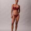 Bikini de renda floral preta da CK Black