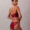 Bikini de renda floral preta da CK Black
