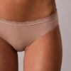 Bikini em microfibra elástica com renda Bikini em microfibra elástica com renda