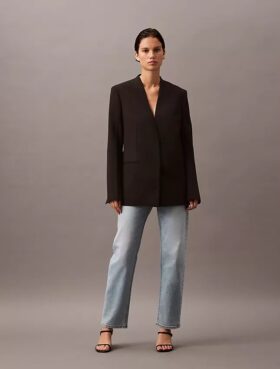 Blazer clássico em crepe