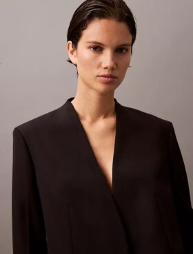 Blazer clássico em crepe