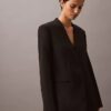 Blazer clássico em crepe