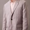 Blazer clássico em mistura de linho
