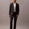 Blazer de Lã Mista com Um Botão