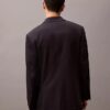 Blazer de mistura de gabardine de lã com fecho duplo