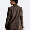Blazer de sarja de lã