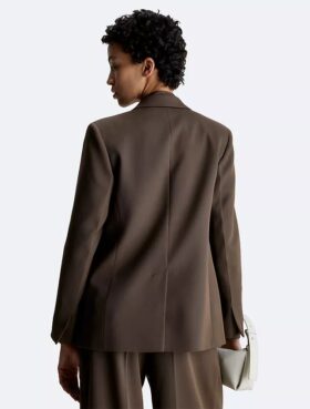 Blazer de sarja de lã
