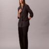 Blazer Descontraído em Mistura de Lã com Padrão Houndstooth
