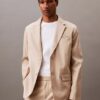 Blazer em mistura de linho