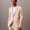 Blazer em mistura de linho