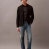 Blazer justo em gabardine de lã