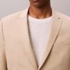 Blazer justo em mistura de linho