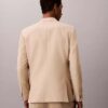 Blazer justo em mistura de linho