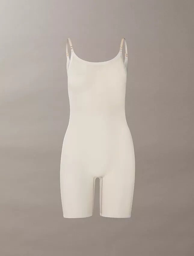Body minimalista em malha até à coxa Body minimalista em malha até à coxa