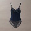 Body sensual em renda elástica