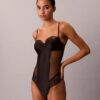 Bodys de renda floral CK Black