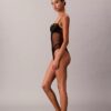 Bodys de renda floral CK Black