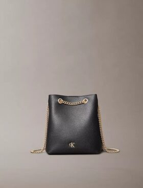 Bolsa tipo balde com Monogram minimalista