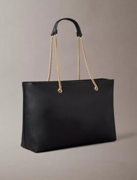 Bolsa Tote com Alça de Corrente e Ferragens Clássicas