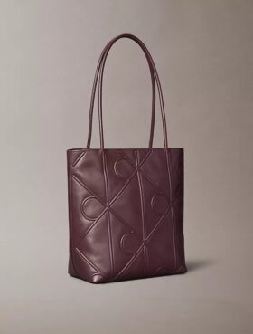 Bolsa Tote Pequena com Emblema em Relevo
