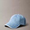 Boné de basebol com logótipo em Denim