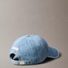 Boné de basebol com logótipo em Denim
