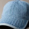 Boné de basebol com logótipo em Denim