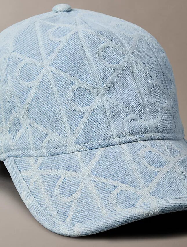 Boné de basebol com logótipo em Denim Boné de basebol com logótipo em Denim
