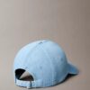 Boné de basebol em Denim desbotado com logótipo bordado Boné de basebol em Denim desbotado com logótipo bordado