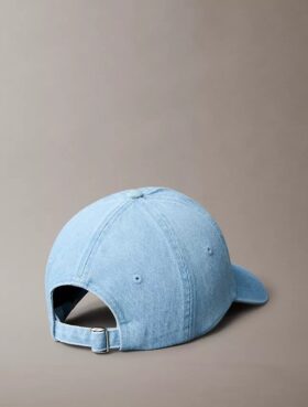 Boné de basebol em Denim desbotado com logótipo bordado Boné de basebol em Denim desbotado com logótipo bordado