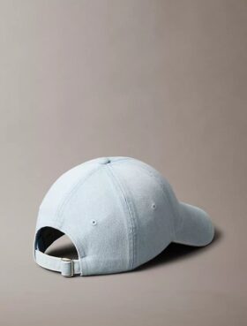 Boné de basebol em Denim desbotado com logótipo bordado Boné de basebol em Denim desbotado com logótipo bordado