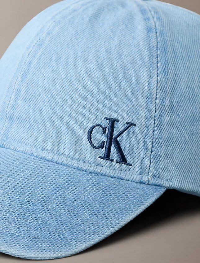 Boné de basebol em Denim desbotado com logótipo bordado Boné de basebol em Denim desbotado com logótipo bordado
