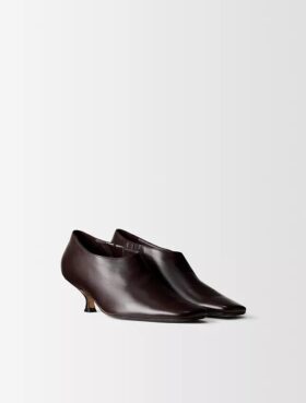 Bota de cano curto em pele Anna