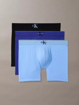 Boxer Brief com monograma gráfico em algodão Cotton Stretch, embalagem de 3 unidades