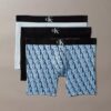Boxer Brief com monograma gráfico em algodão Cotton Stretch, embalagem de 3 unidades