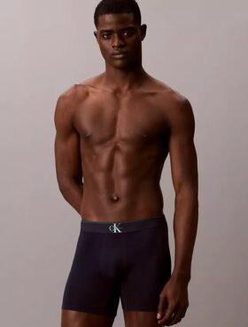 Boxer Brief com monograma gráfico em algodão Cotton Stretch, embalagem de 3 unidades