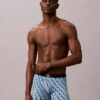 Boxer Brief com monograma gráfico em algodão Cotton Stretch, embalagem de 3 unidades
